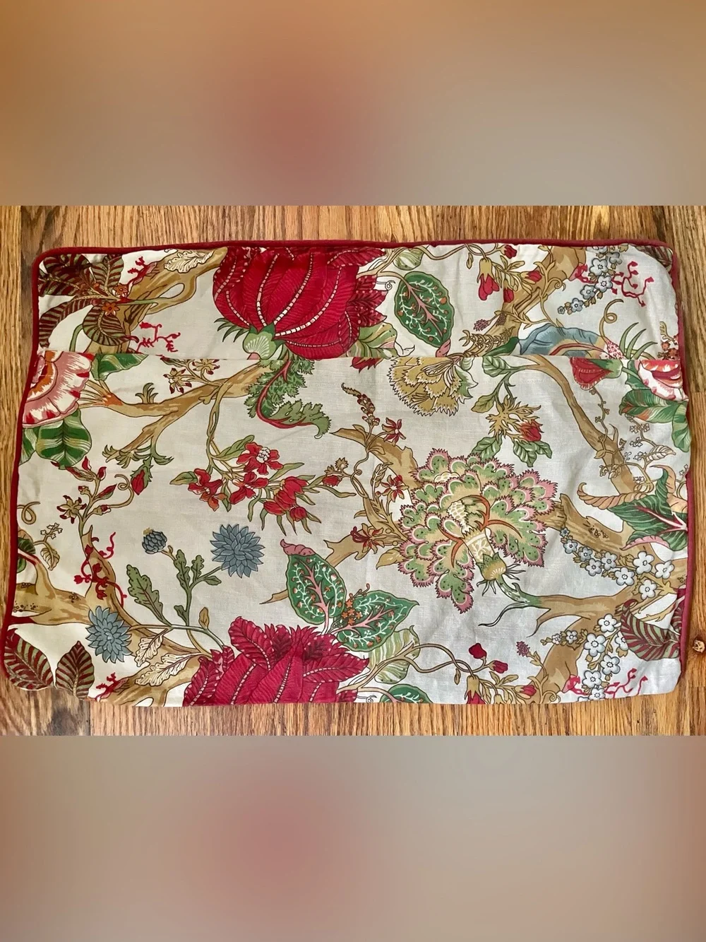 Pottery Barn Wells Palamore Botanical Print Cotton Linen Standard Pillow Shams